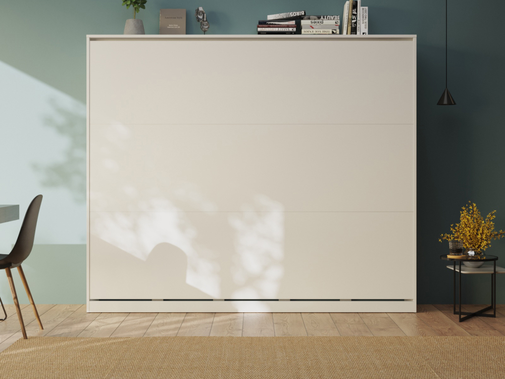 CLASSIC skabsseng, lav model 160x200cm – farve Skab: Antracit, Front: Grå