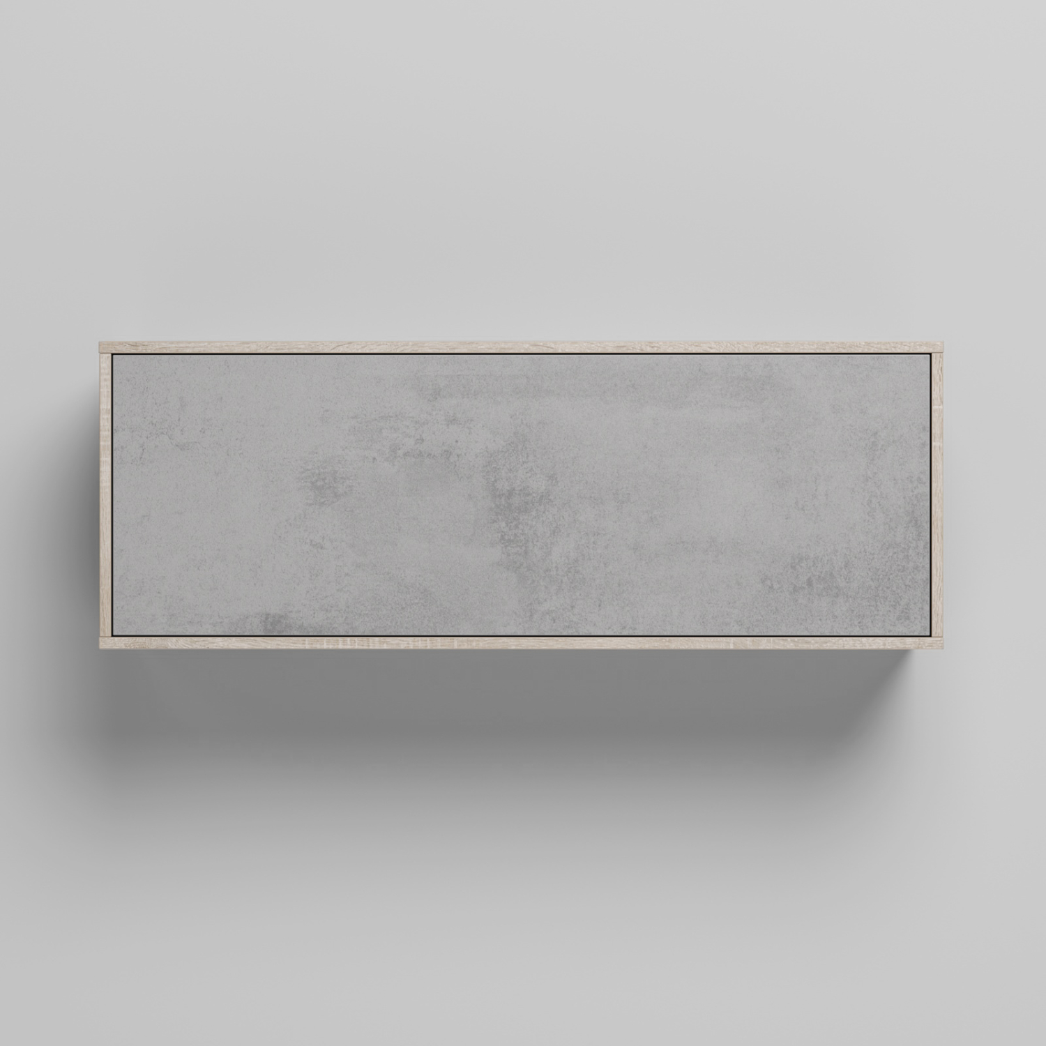 NORDIC overskab, lav model, 110cm – farve Skab: Eg Sonoma, Front: Beton