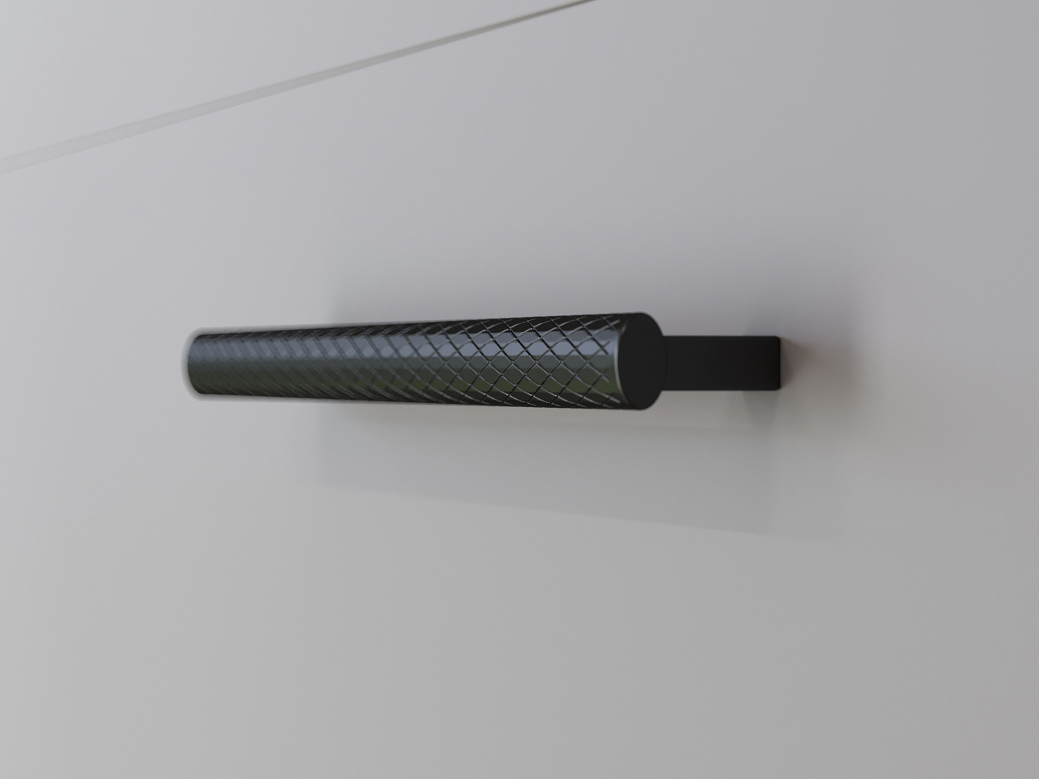 M1 skabsseng, høj model 140x200cm - farve Skab: Hvid, Front: Grå