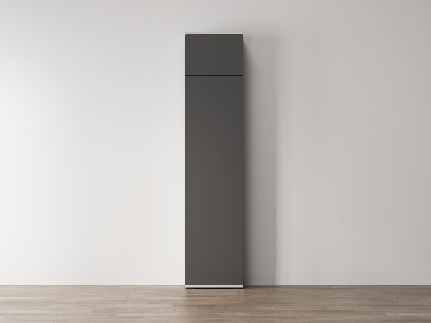 M1 skab, høj model, 50cm - farve Skab: Grå, Front: Antracit