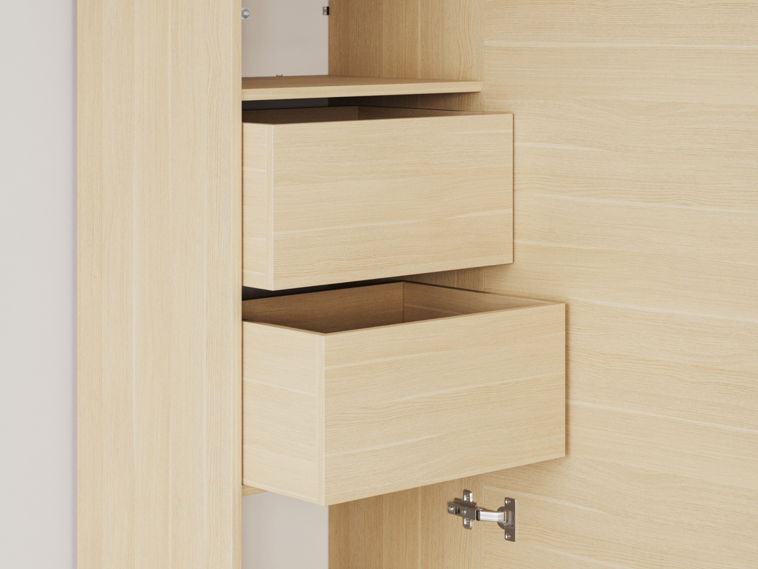 M1 skab, høj model, 50cm - farve Skab: Kejser eg, Front: Kejser eg