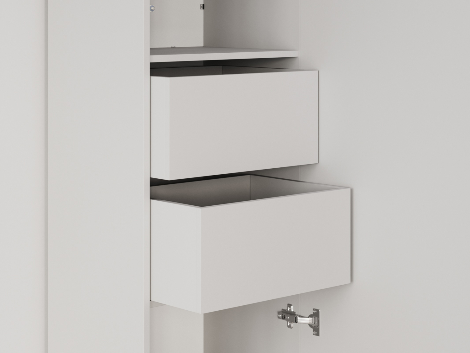 M1 skab, høj model, 50cm - farve Skab: Grå, Front: Grå