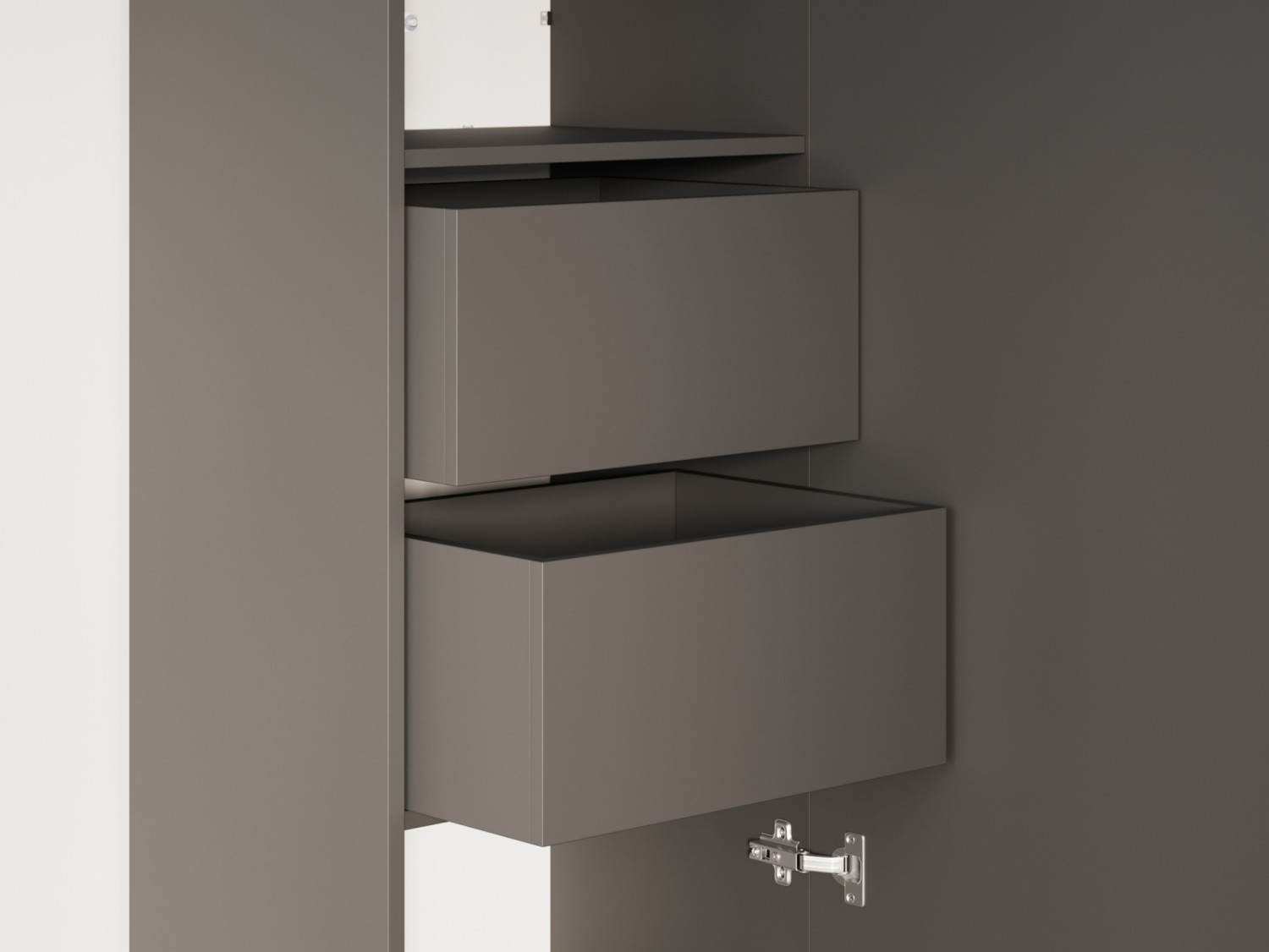 M1 skab, høj model, 50cm - farve Skab: Antracit, Front: Antracit