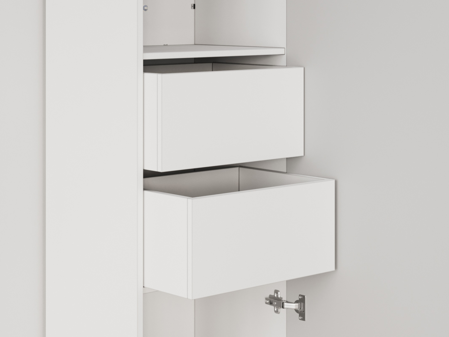 M1 skab, høj model, 50cm - farve Skab: Hvid, Front: Grå